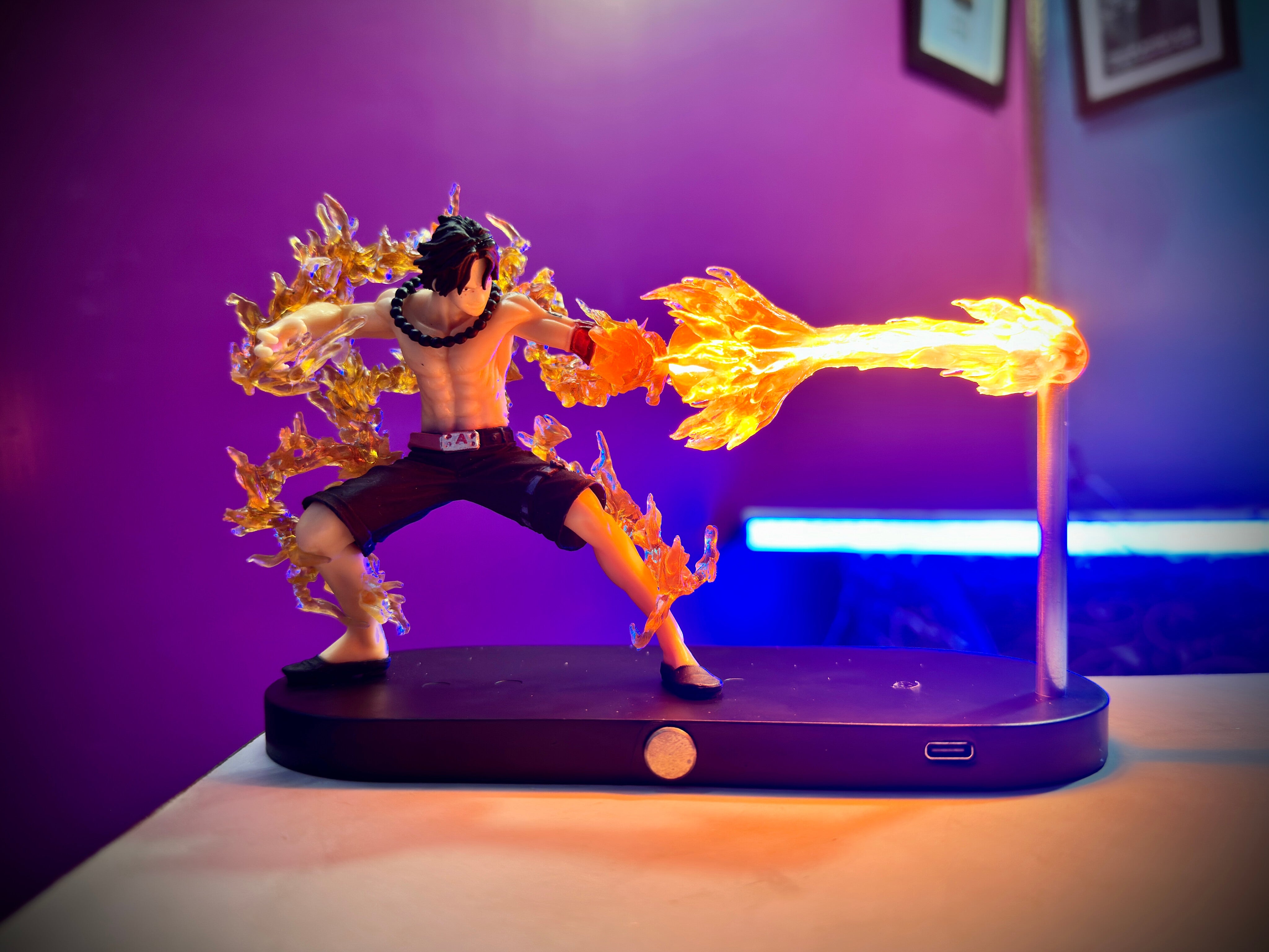 Portgas D. Ace Flame LED Action Figure Lamp 16CM – One Piece Premium C ...