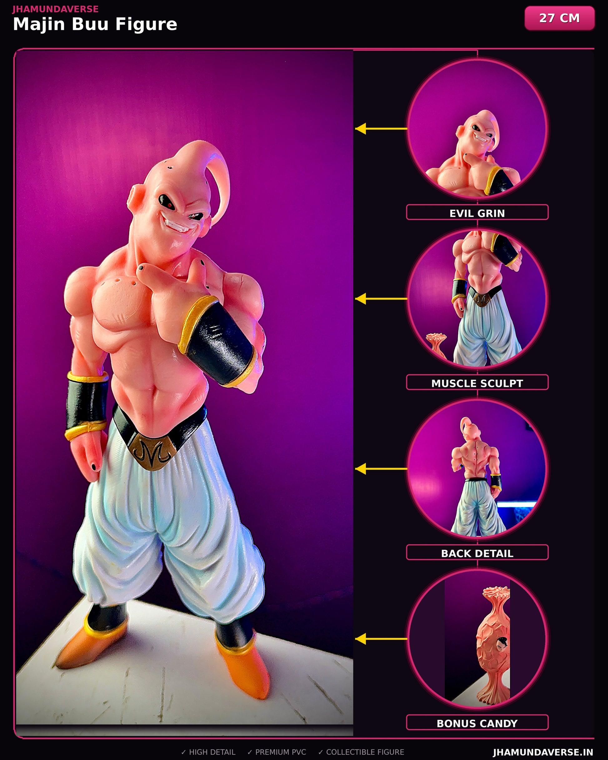 Dragon Ball Z Majin Buu premium figure standing pose 27cm
