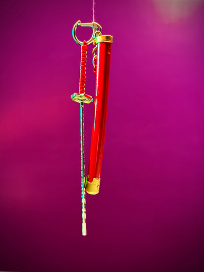 Red Katana Keyring – 15cm (Random Design)