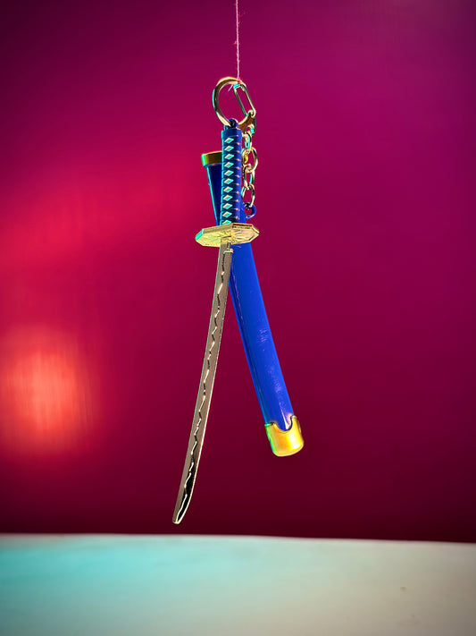Blue Katana Keyring – 15cm