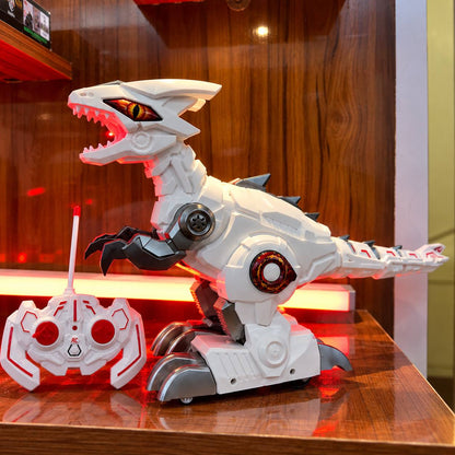 Remote control dinosaur toy with 360-degree rotation and multi-directional movement
