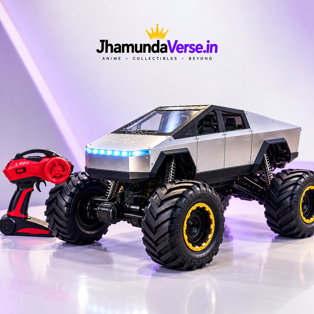 Cybertruck style 4WD RC rock crawler with 2.4GHz remote control
