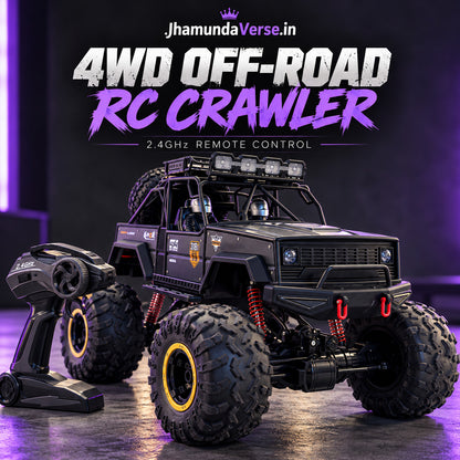 4WD Off-Road RC Crawler Jeep with 2.4GHz remote control, rugged tyres and shock absorbers
