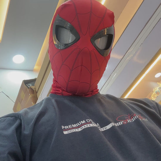 Spider-Man red cosplay mask adjustable fit